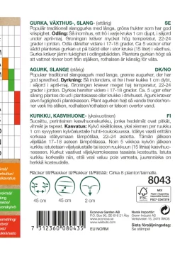 Økologiske Frø|Frø^Weibulls Agurk økologisk 'Telegraph Improved'