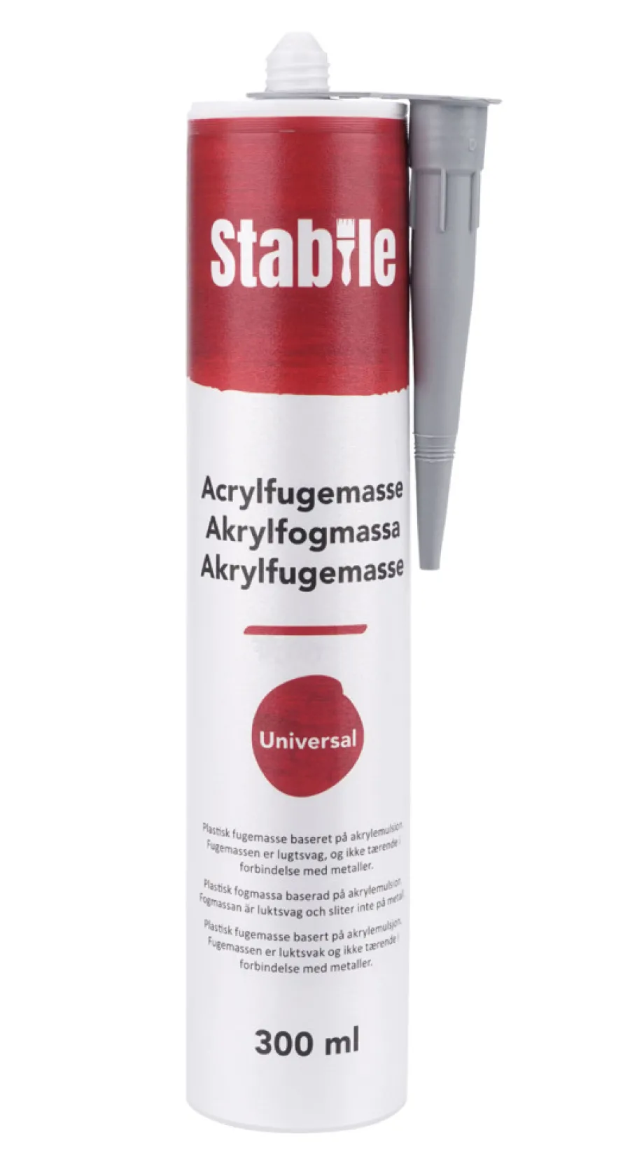 Akryl^Stabile Akrylfugemasse hvit 300 ml -