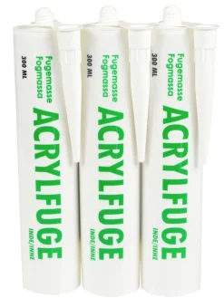 Akryl^ Akrylfugemasse hvit 3 x 300 ml
