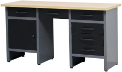 Arbeidsbord & Reoler^ Arbeidsbenk med skap/skuffer 160 x 60 x 85 cm