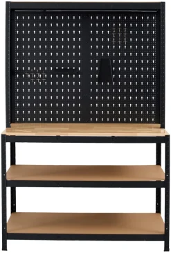 Arbeidsbord & Reoler^ Arbeidsbord m/vegg og hyller 180x120x60 cm