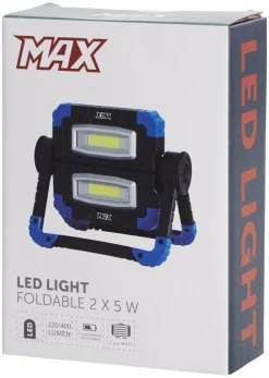 Arbeidslamper^ Arbeidslampe LED 2 x 5 W foldbar