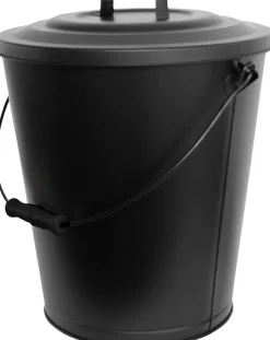 Tilbehør Til Vedovner^Glöd Askebøtte m/ lokk coated stål 26 liter