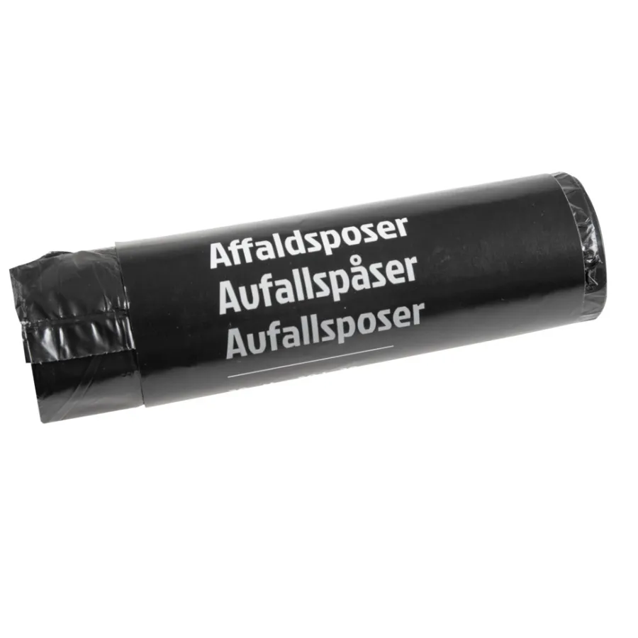 Husholdningsartikler^ Avfallsposer m/snørelukking - 20 liter Svart