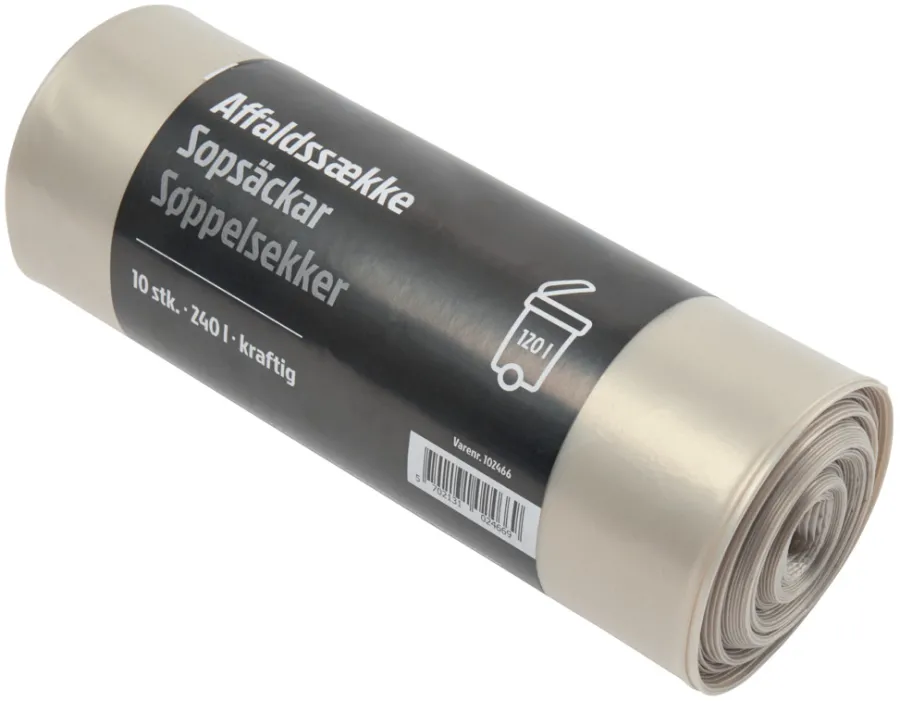 Husholdningsartikler^DKI Avfallssekker klar 240 liter - 10 stk.