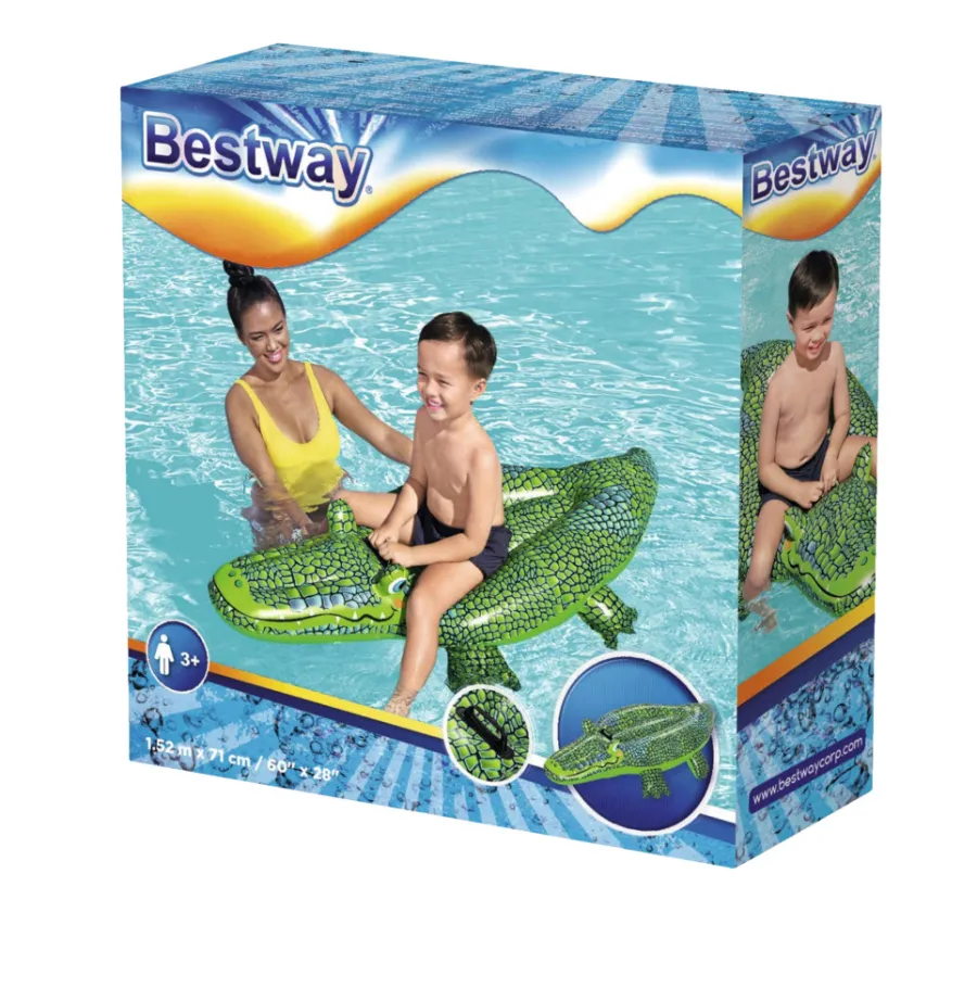 Strand- & Badeleker|Bassengtilbehør & Pleie^Bestway Badedyr krokodille 148 x 67 cm -
