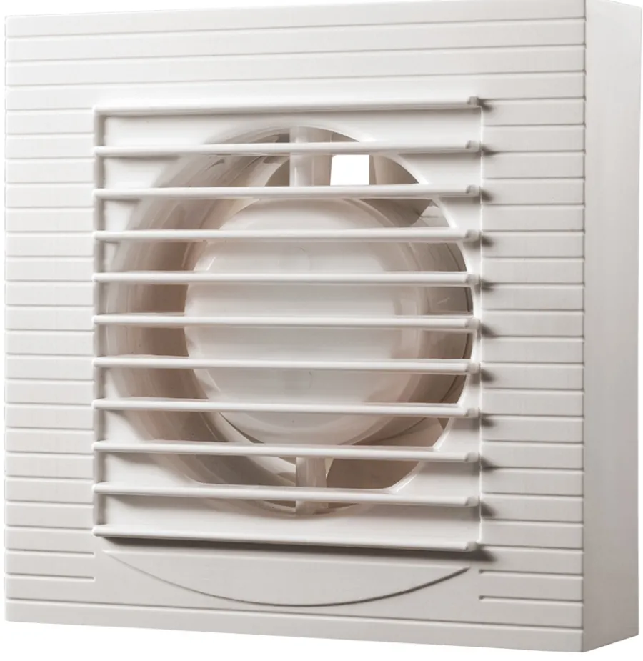Ventilasjon^Grad Baderomsventilator med hygrostat og tidsur hvit