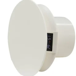 Ventilasjon^Grad Baderomsvifte m/hygrostat og LED-display - Hvit