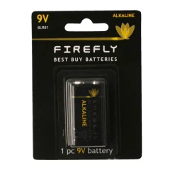 Batterier^Firefly Batteri alkaliske 9 V 6LR61 1 stk. -