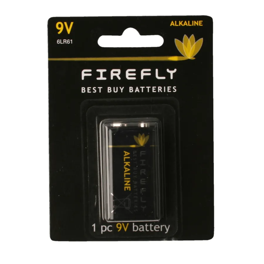 Batterier^Firefly Batteri alkaliske 9 V 6LR61 1 stk. -
