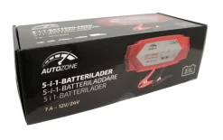 Bilbatterier, El-Ladere & Ladekabler^Autozone Batterilader 3,5-7A/12-24V -