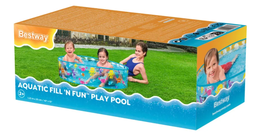 Basseng & Spabad^Bestway Aquatic Fill 'N Fun barnebasseng Ø122 cm