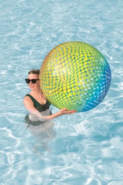 Strand- & Badeleker^Bestway Colorsphere badeball Ø107 cm Transparent med flerfarget mønster