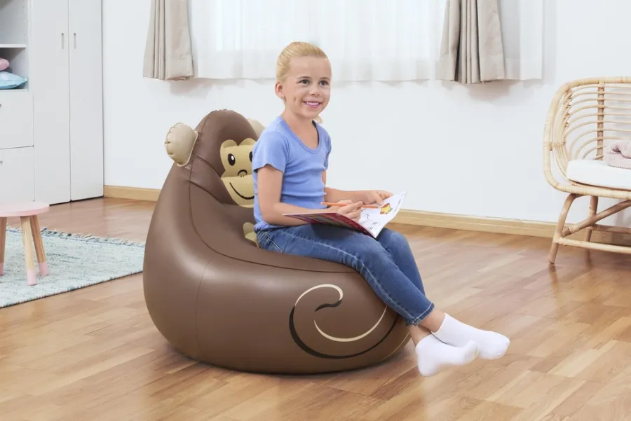Sesongavslutning|Telt & Campingmøbler^Bestway Cozy Critters oppblåsbar stol – ape