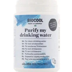 Båtutstyr & Båtpleie|Campingutstyr^BIOCOOL Purify My Drinking Water vannrensetabletter 250 stk.