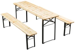 Sesongavslutning|Benkesett^ Bord-/benkesett sammenleggbart tre/metall