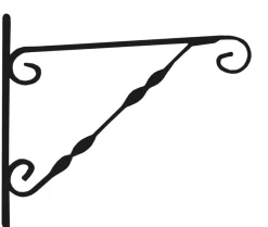 Veggskinner & Hylleknekter^Norgarden Brakett 30-35 cm Svart