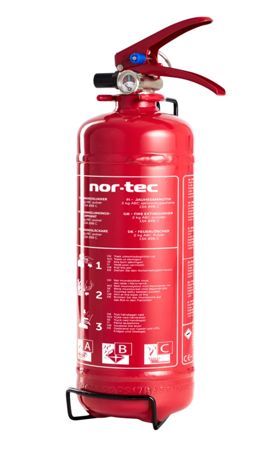 Røykvarslere & Brannslukkere^Nor-Tec Brannslukker pulver 2 kg -