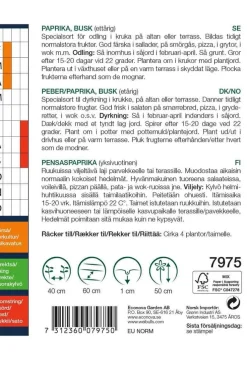 Frø^Weibulls Buskpaprika "Redskin" F1