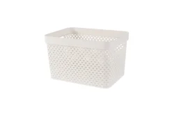 Oppbevaring^Curver Pure oppbevaringskurv 17 liter Hvit