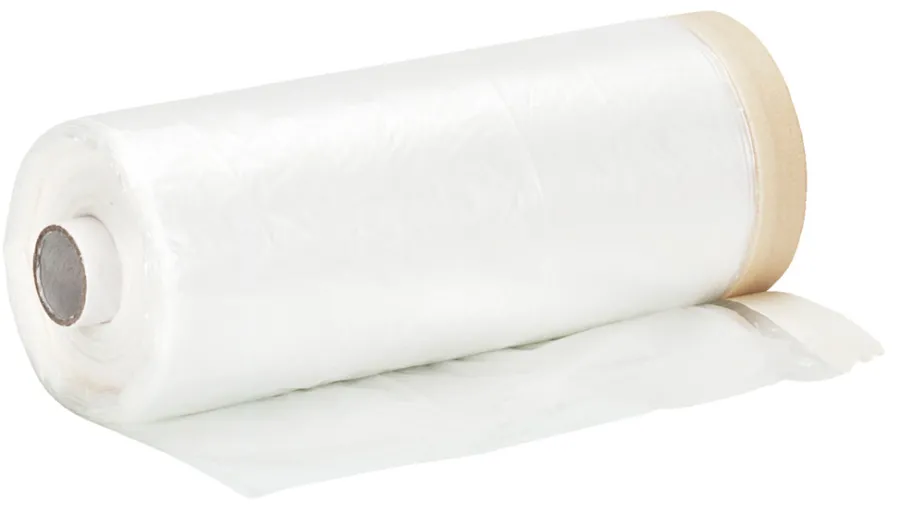 Maskering^Luxi Dekkfolie med tape 140 cm x 33 meter