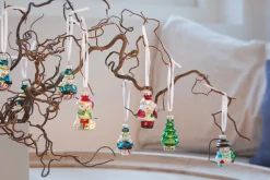Juledekorasjoner^Stemning Dekorasjon i glass m/oppheng 5 cm - 12 -pk