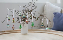 Juledekorasjoner^Stemning Dekorasjon i glass m/oppheng 5 cm - 12 -pk