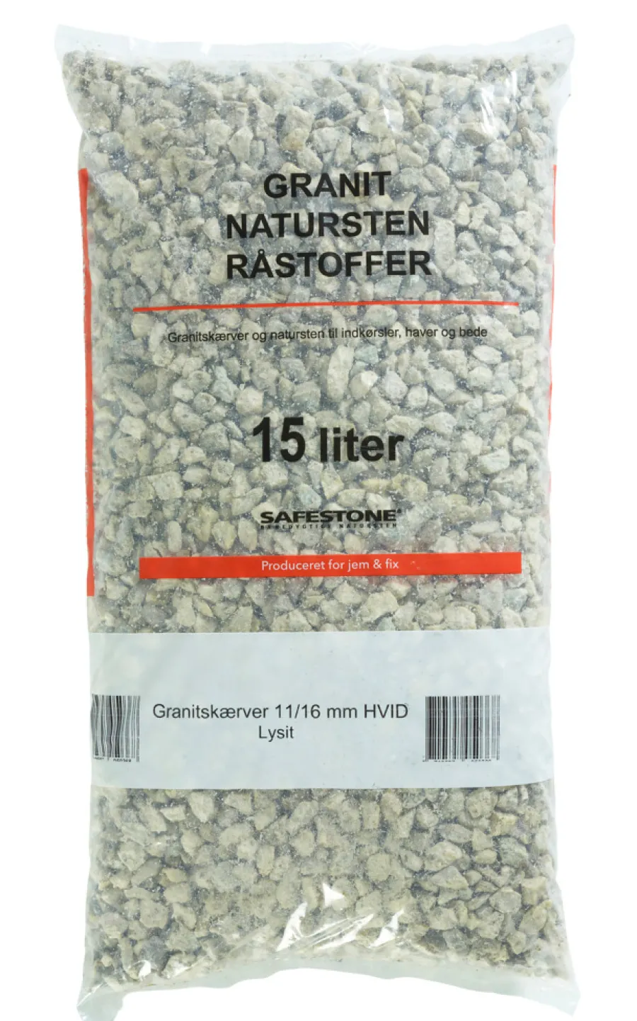 Grus Og Stein^Safestone by ZURFACE Dekorstein 25 kg - Hvit granitt - Safestone