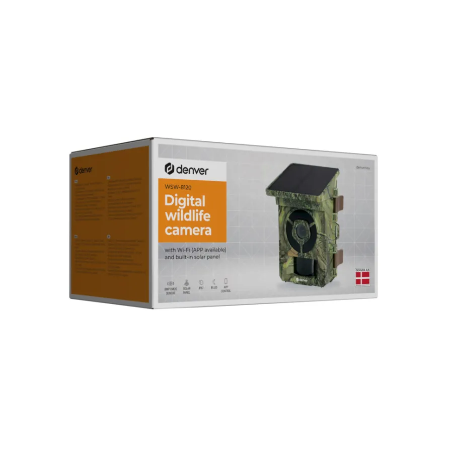Kameraer^Denver WSW-8120 viltkamera m/innebygd solpanel