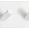 Håndkleholdere|Knagger & Knaggrekker^Beslagsboden Dobbel krok selvklebende 90 mm - hvit