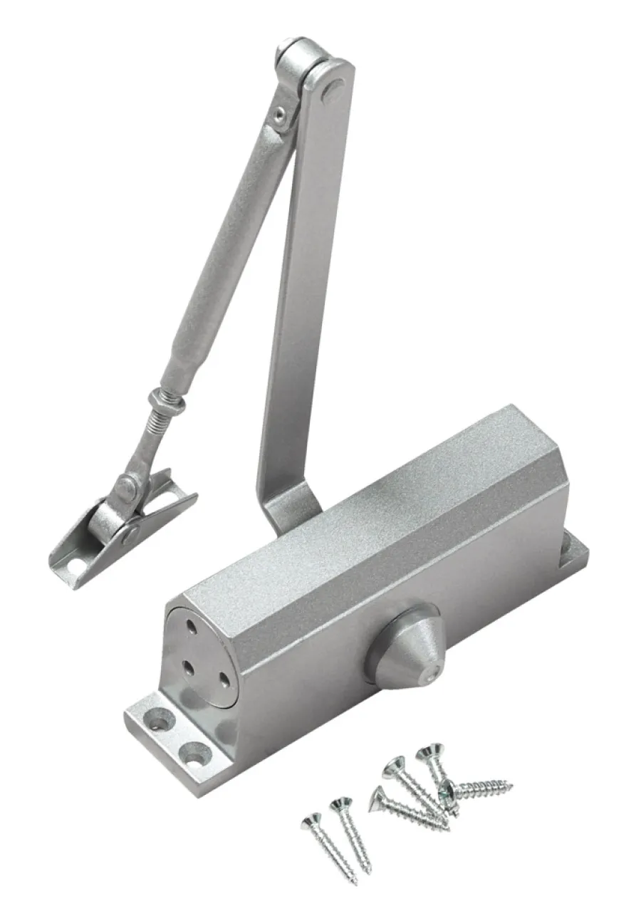 Dør- & Vindusbeslag^ Dørlukker til 25-45 kg dører Grå aluminium