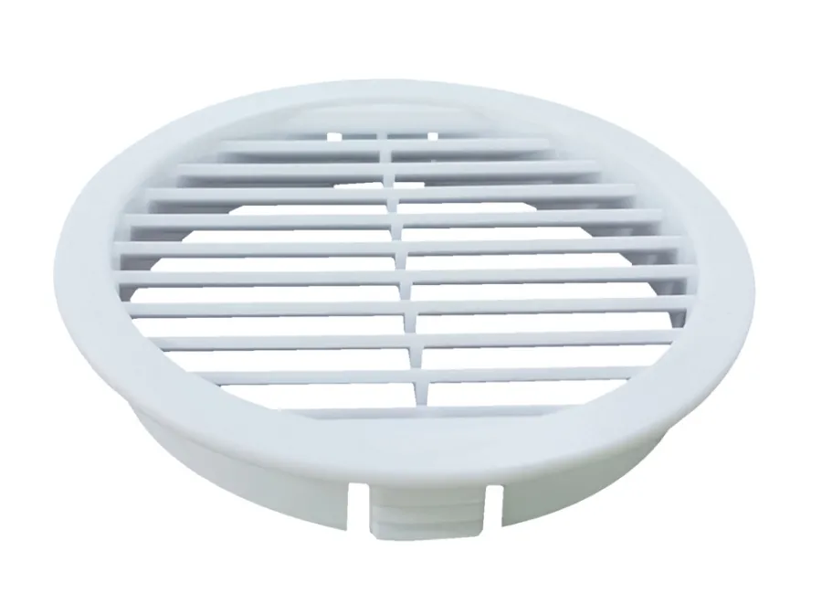 Ventilasjon^ Dørrist Ø80 mm – 2 stk. Hvit