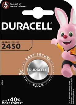 Knappcellebatterier^Duracell knappcellebatteri 2450 1-pk.