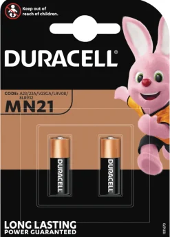 Batterier^Duracell MN21 alkaline batterier 2-pk.