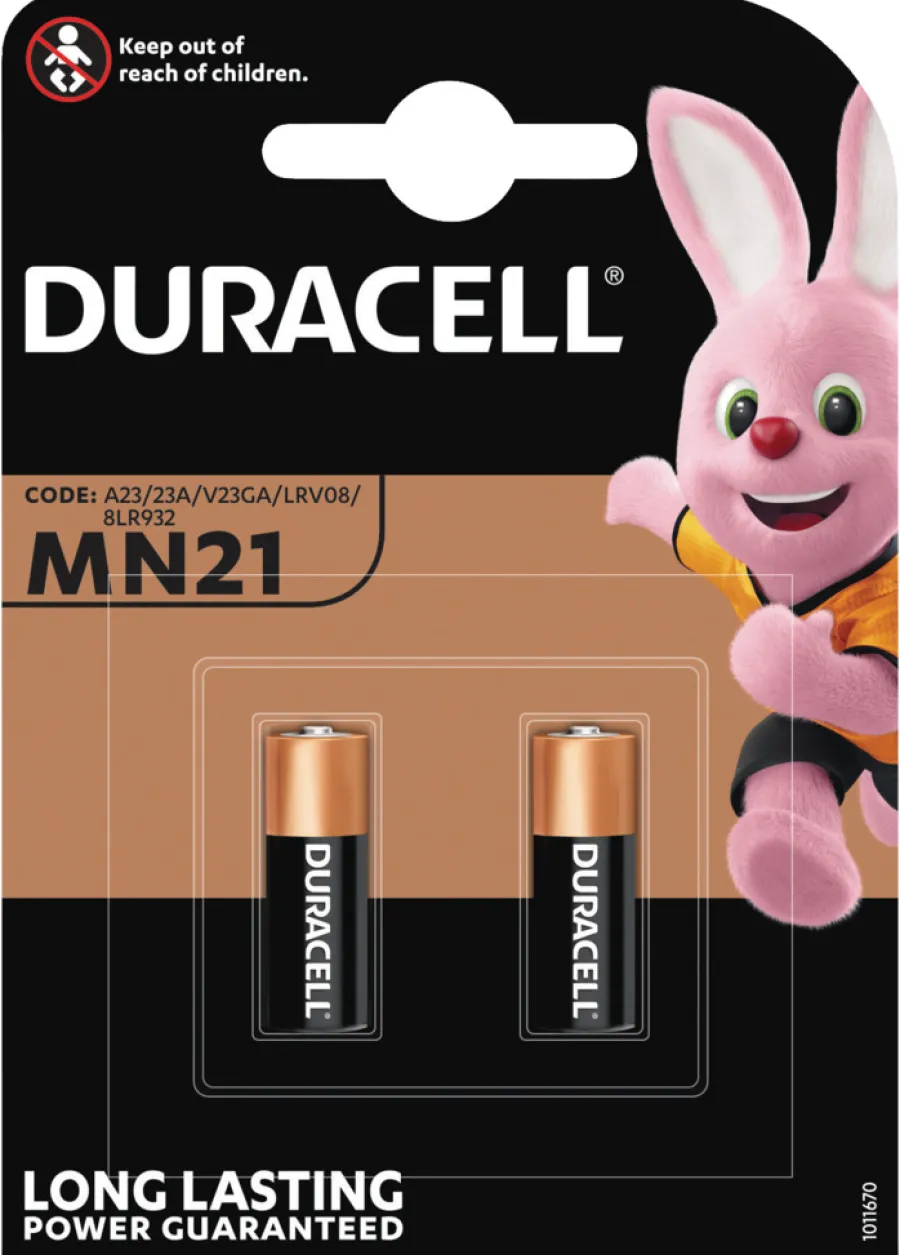 Batterier^Duracell MN21 alkaline batterier 2-pk.