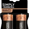 Batterier^Duracell Plus D alkaliske batterier 2-pk.