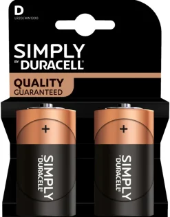 Batterier^Duracell Plus D alkaliske batterier 2-pk.
