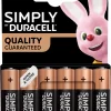 Batterier^Duracell Simply AA alkaliske batterier 6-pk.