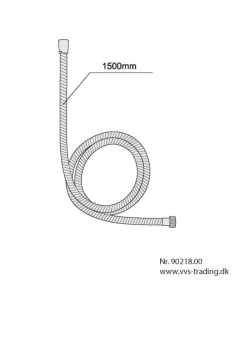 Dusjhoder & -Slanger^REN Dusjslange 150 cm krom -