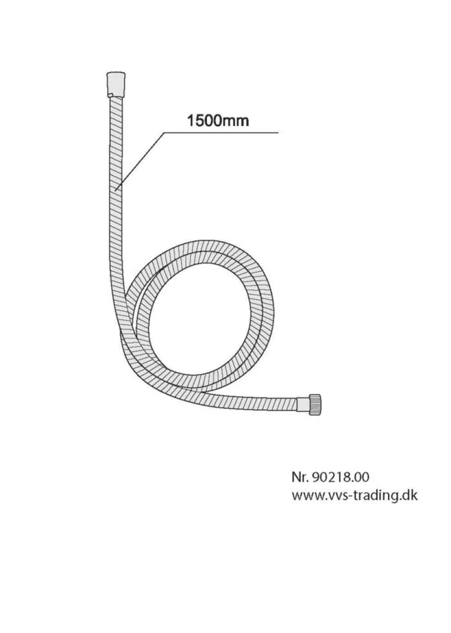 Dusjhoder & -Slanger^REN Dusjslange 150 cm krom -