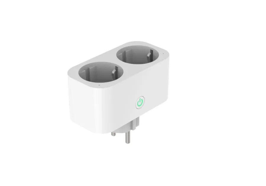 Smart Stikkontakter & Sensorer|Grenuttak & Skjøteledninger^Elworks Energimåler plugg m/timer wifi dobbeltstikk -