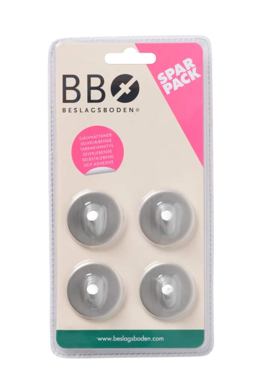 Håndkleholdere|Knagger & Knaggrekker^Beslagsboden Enkel krok Ø30 mm 4 pk. - børstet stål