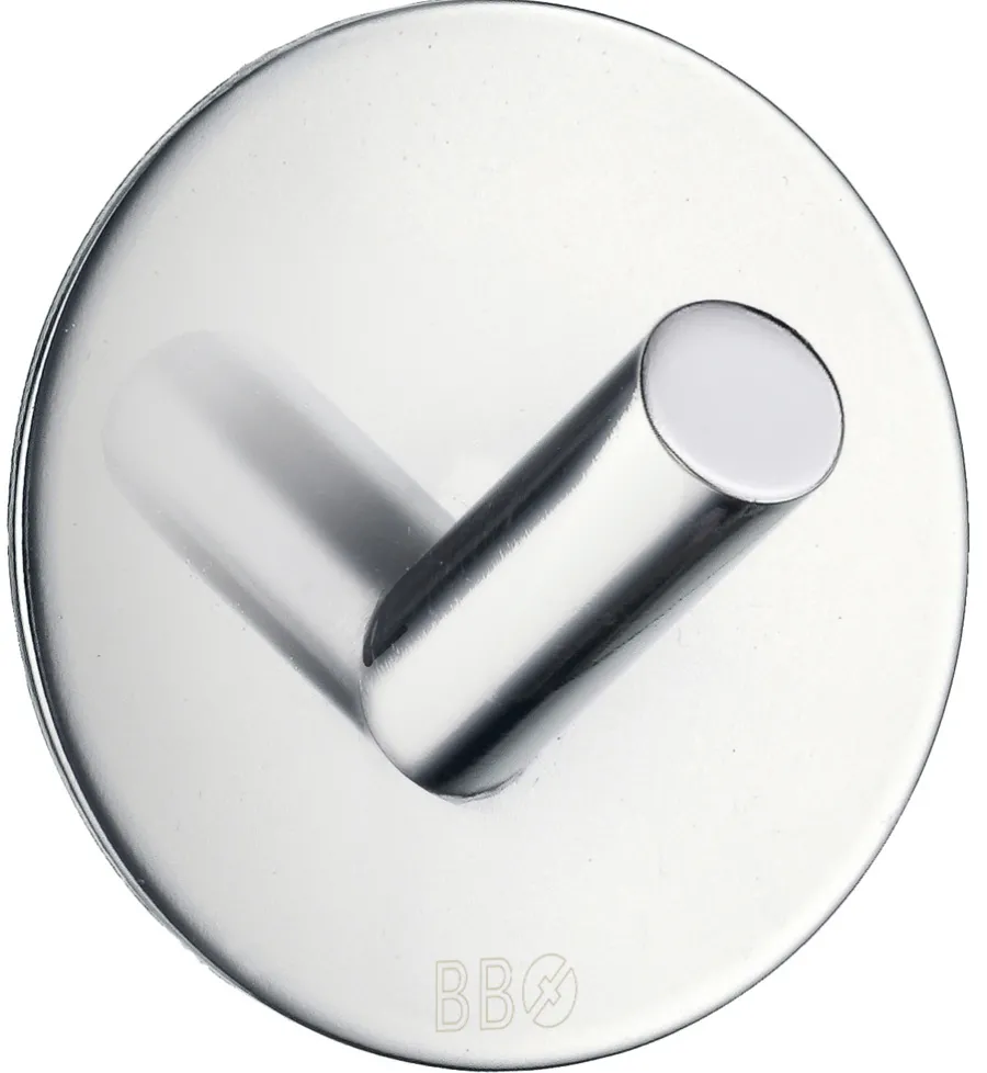 Håndkleholdere|Knagger & Knaggrekker^Beslagsboden Enkel krok selvklebende Ø48 mm - krom