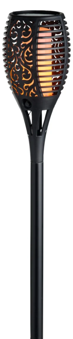 Lys & Hagedekorasjoner|Solcellelamper^Garden Fakkel med solcelle Ø12 x H78 cm - ® Svart