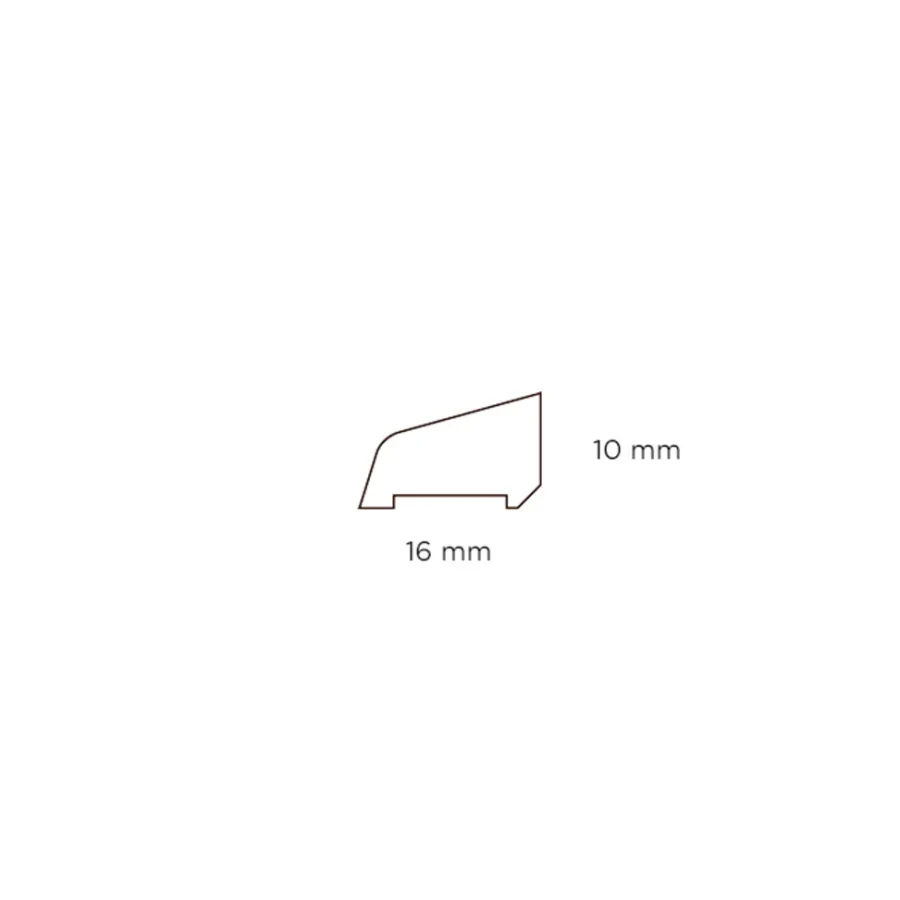 Lister^Hornbaek Feielist plast hvit – 10 x 16 x 3000 mm