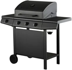Gassgrill^Grillexpert Gassgrill 3 brennere og sidebrenner svart -
