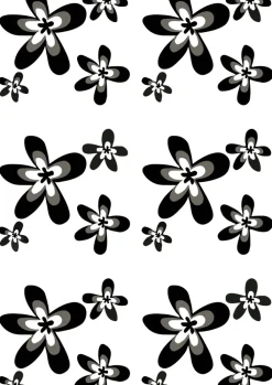 Dusjforheng^Geyser ® Black Flower dusjforheng 180 x 200 cm