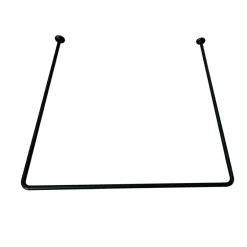 Dusjforheng^Geyser ® gardinstang U-form 90 x 90 x 90 cm svart