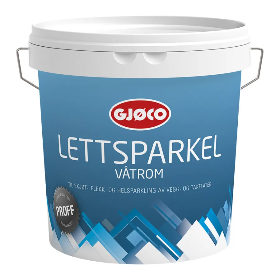 Sparkelmasse^Gjøco Proff Lettsparkel til våtrom 3 liter Lysgrå/grønn
