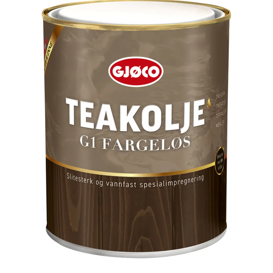 Båtutstyr & Båtpleie^Gjøco Teakolje matt G1 Båtimpregnering 3 liter Fargeløs